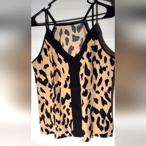 Leopard Print Spaghetti Strap Top